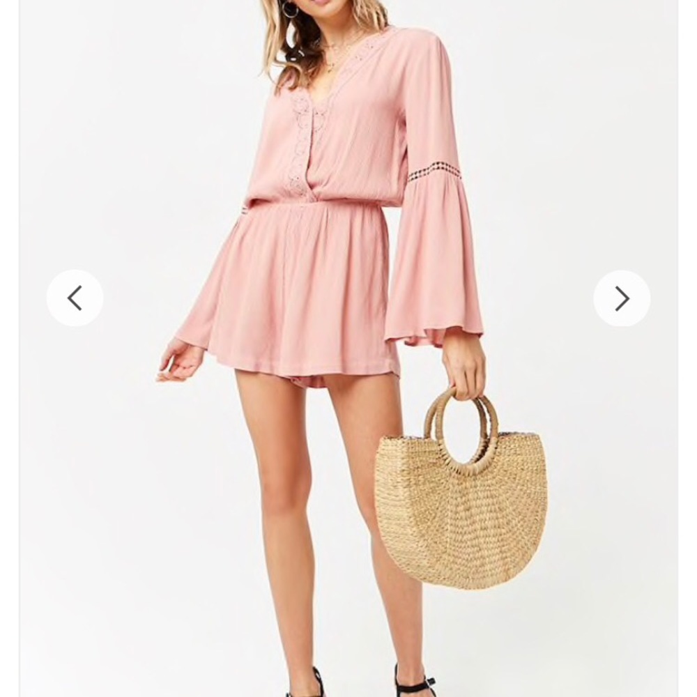Crochet Trim Romper
